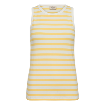 Freequent dames tank top Geel dessin