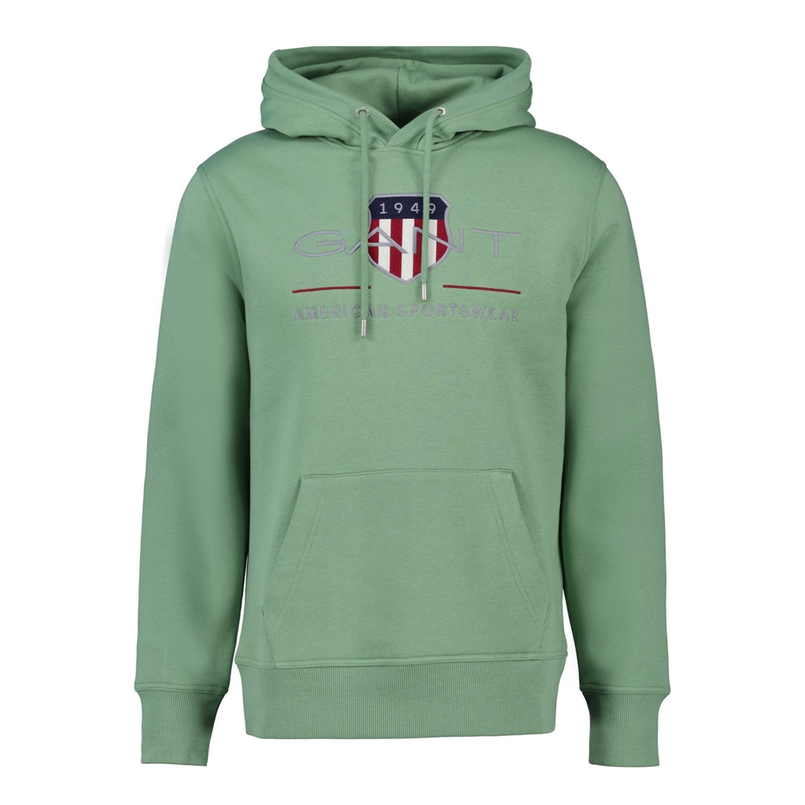 Gant Heren Hoodie 2047082.362 Olijf