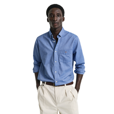 Gant Heren Overhemd 3000200.407 Midden blauw