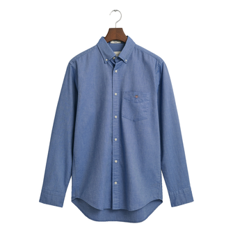 Gant Heren Overhemd 3000200.407 Midden blauw