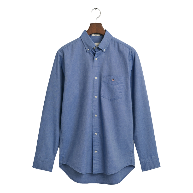 Gant Heren Overhemd 3000200.407 Midden blauw