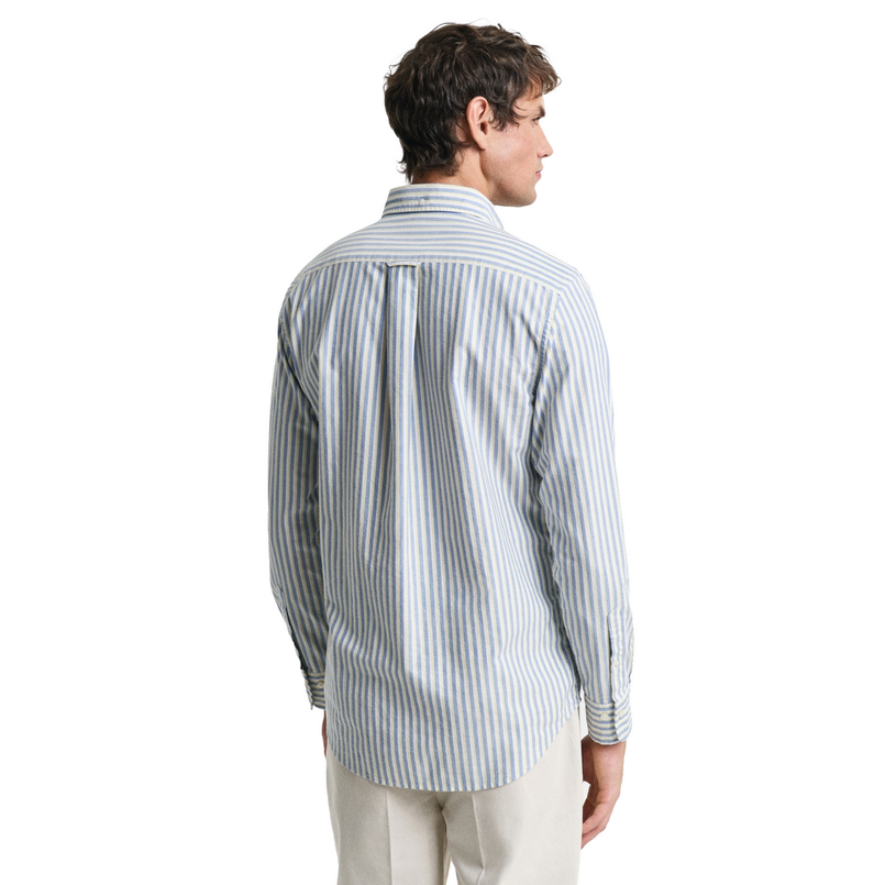 Gant Heren Overhemd 3250028.407 Midden blauw