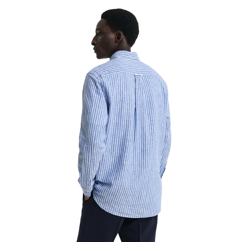 Gant Heren Overhemd 3250038.407 Midden blauw