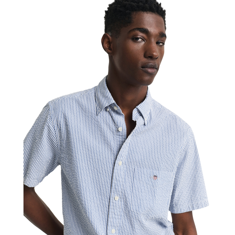 Gant Heren Overhemd 3250050.407 Blauw