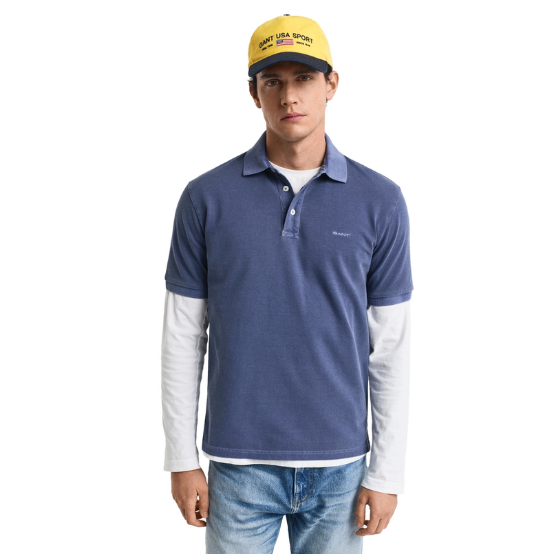 Gant Heren Polo 2014057.401 Midden blauw