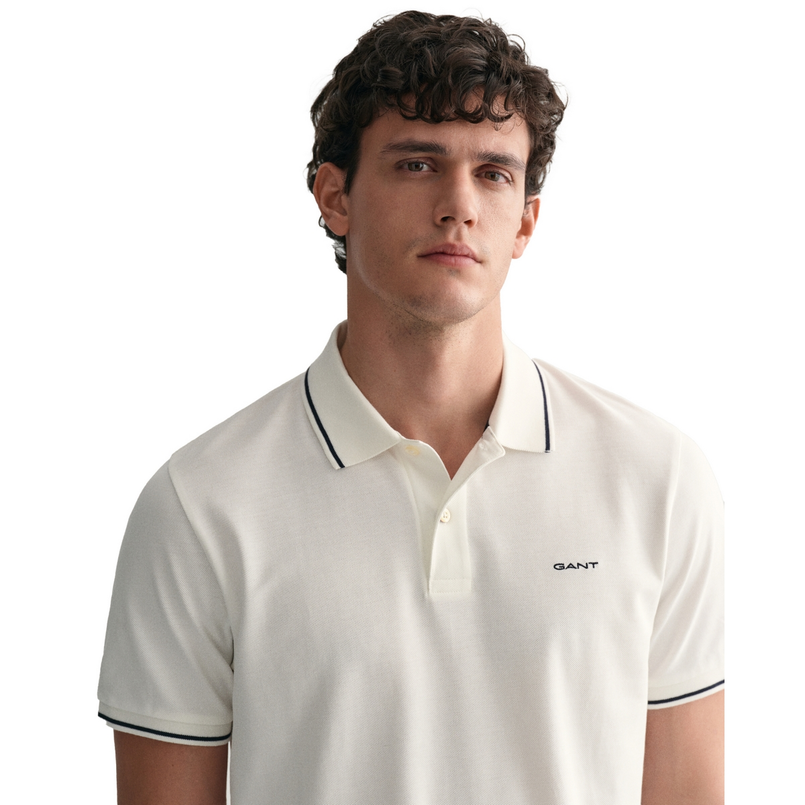 Gant Heren Polo 2062034.110 Wit