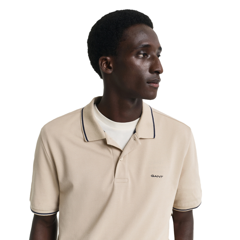 Gant Heren Polo 2062034.277 Taupe