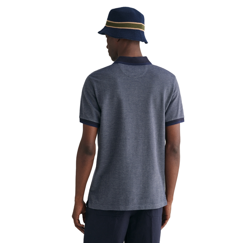 Gant Heren Polo SS 2057029.423 Midden blauw