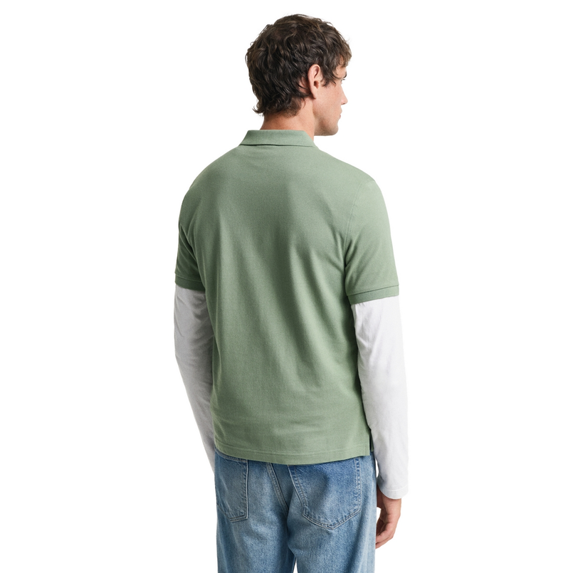 Gant Heren Polo SS 2210.362 Olijf