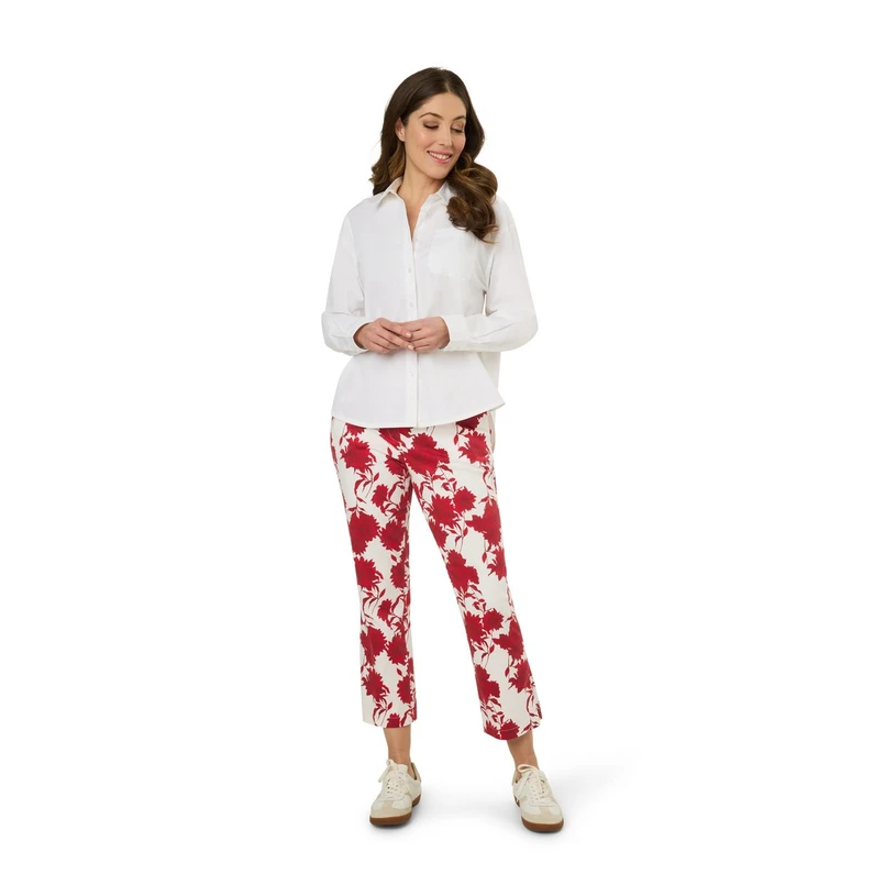 Gardeur Dames Broek Zelma1 645711 Rood