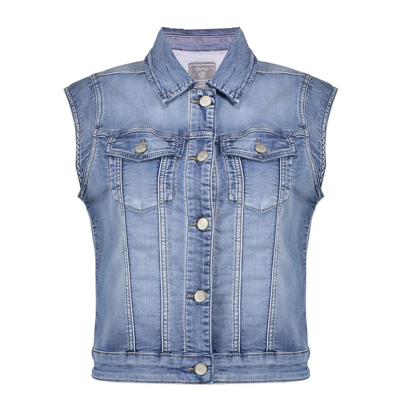 Geisha Dames Blazer 55021-10 Mid blue denim