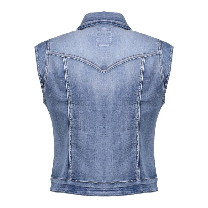 Geisha Dames Blazer 55021-10 Mid blue denim
