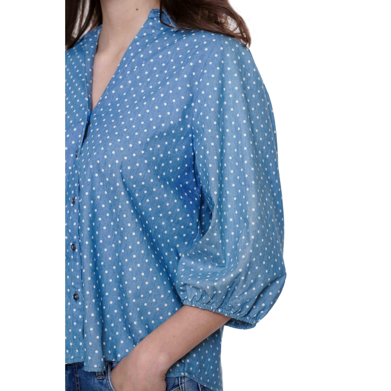 Geisha Dames Blouse 53063-14 Bleu