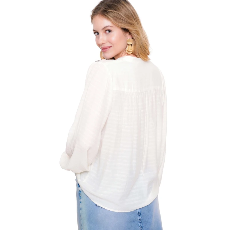Geisha Dames Blouse 53066-14 OFF-WHITE