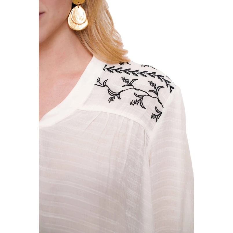 Geisha Dames Blouse 53066-14 OFF-WHITE