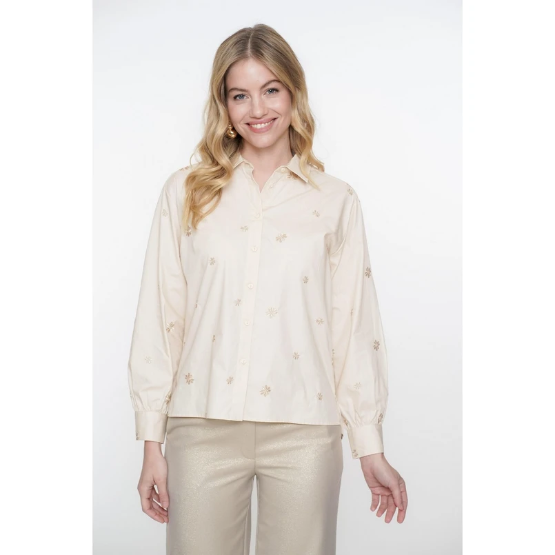 Geisha Dames Blouse 53068-14 OFF-WHITE