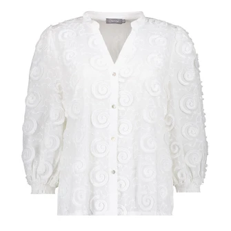 Geisha Dames Blouse 53103-26 OFF-WHITE