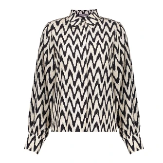Geisha Dames Blouse 53163-70 Zwart