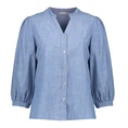 Geisha Dames Blouse 53164-70 Mid blue denim