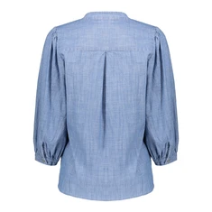 Geisha Dames Blouse 53164-70 Mid blue denim