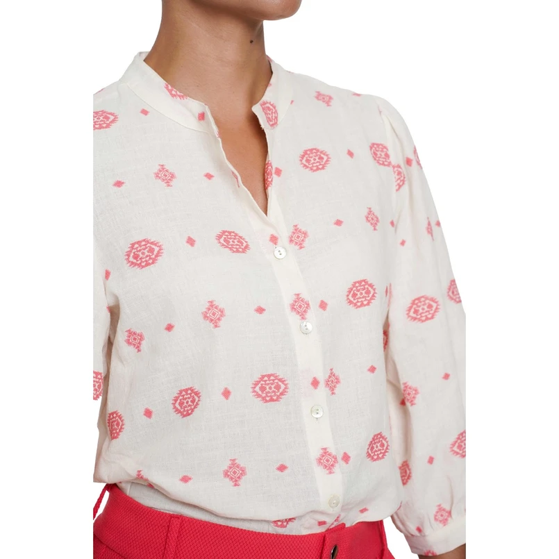 Geisha Dames Blouse 53176-70 OFF-WHITE