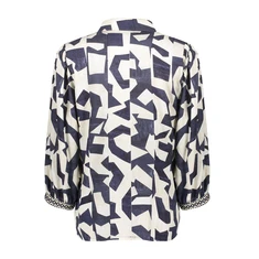 Geisha Dames Blouse 53200-20 Blauw dessin