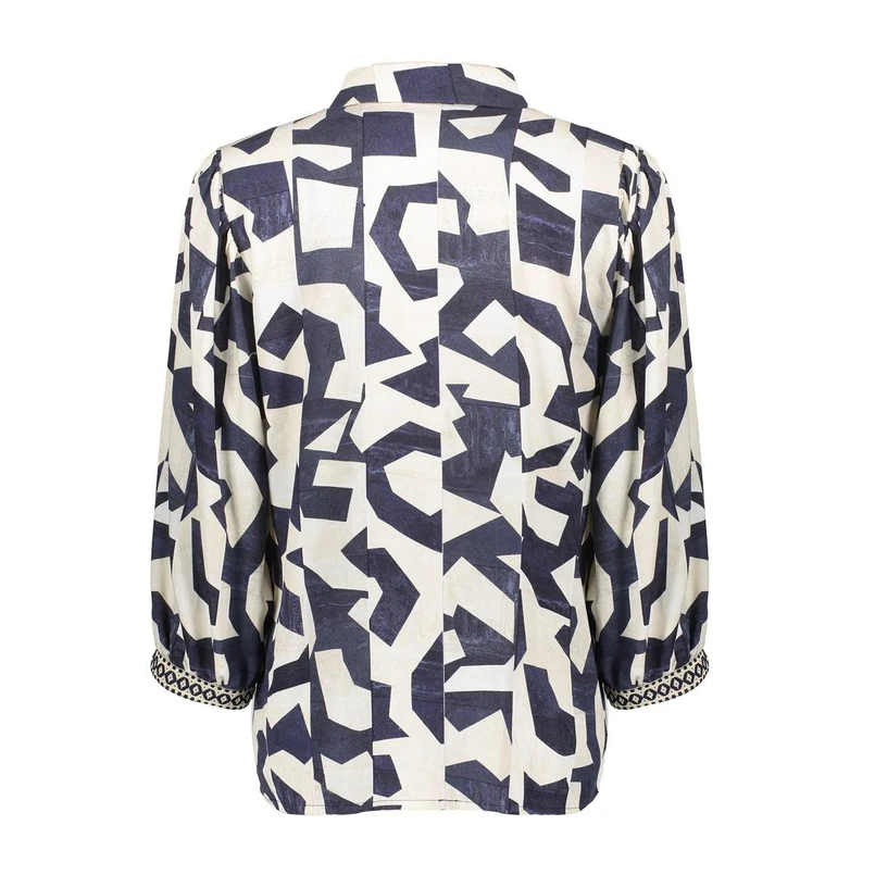 Geisha Dames Blouse 53200-20 Blauw dessin