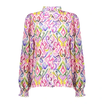 Geisha Dames Blouse 53205-20 OFF-WHITE