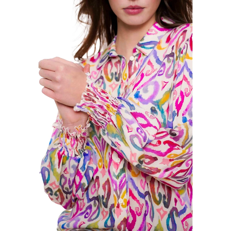 Geisha Dames Blouse 53205-20 OFF-WHITE