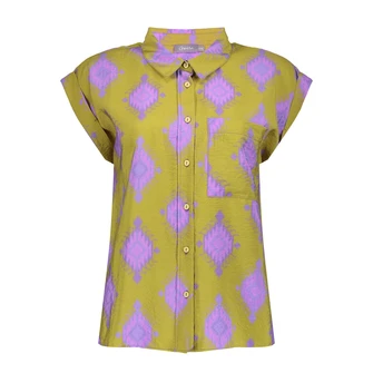 Geisha Dames Blouse 53210-20 Groen dessin