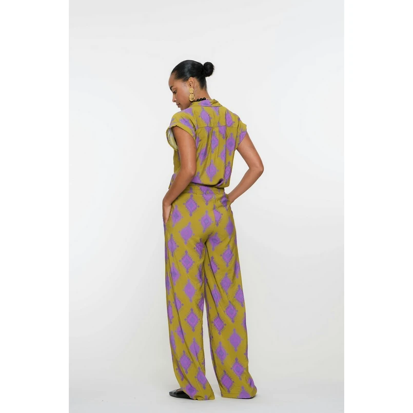 Geisha Dames Blouse 53210-20 Groen dessin