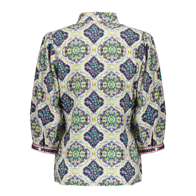 Geisha Dames Blouse 53220-20 Blauw dessin