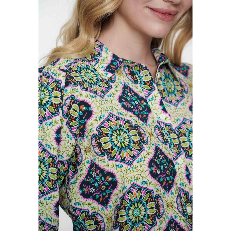 Geisha Dames Blouse 53220-20 Blauw dessin