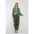 Geisha Dames Blouse 53227-20 Groen dessin