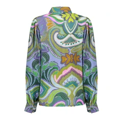 Geisha Dames Blouse 53227-20 Groen dessin
