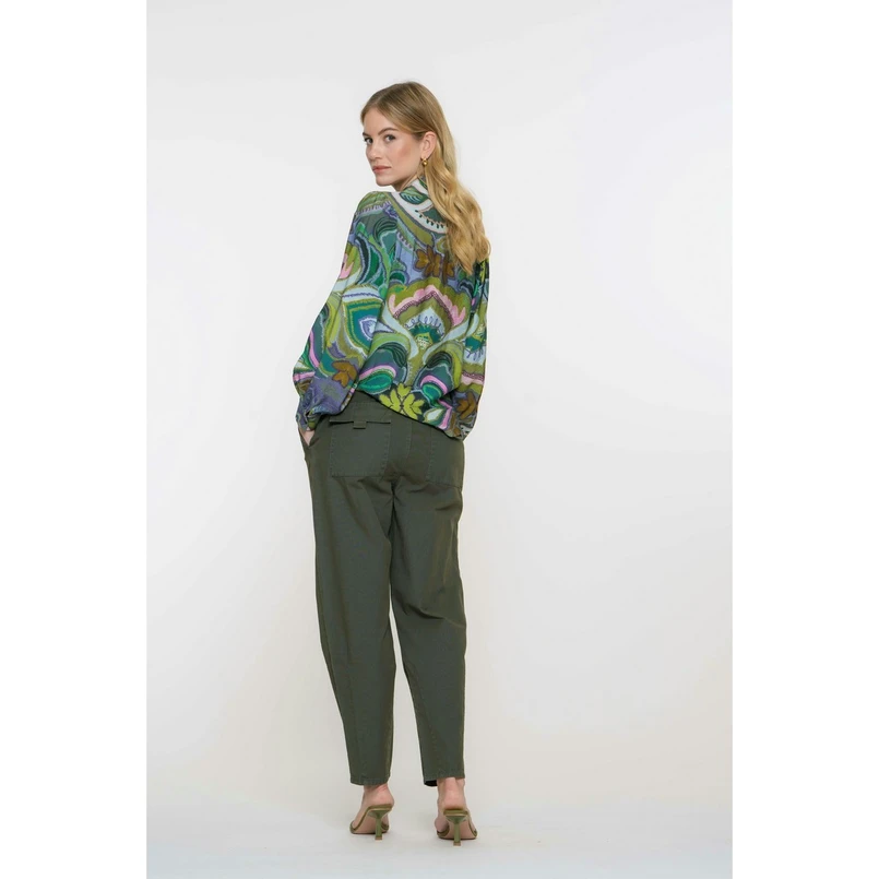 Geisha Dames Blouse 53227-20 Groen dessin
