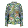 Geisha Dames Blouse 53227-20 Groen dessin