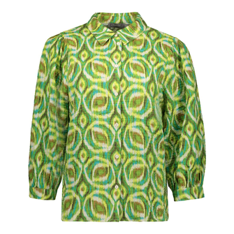 Geisha Dames Blouse 53234-20 Groen dessin