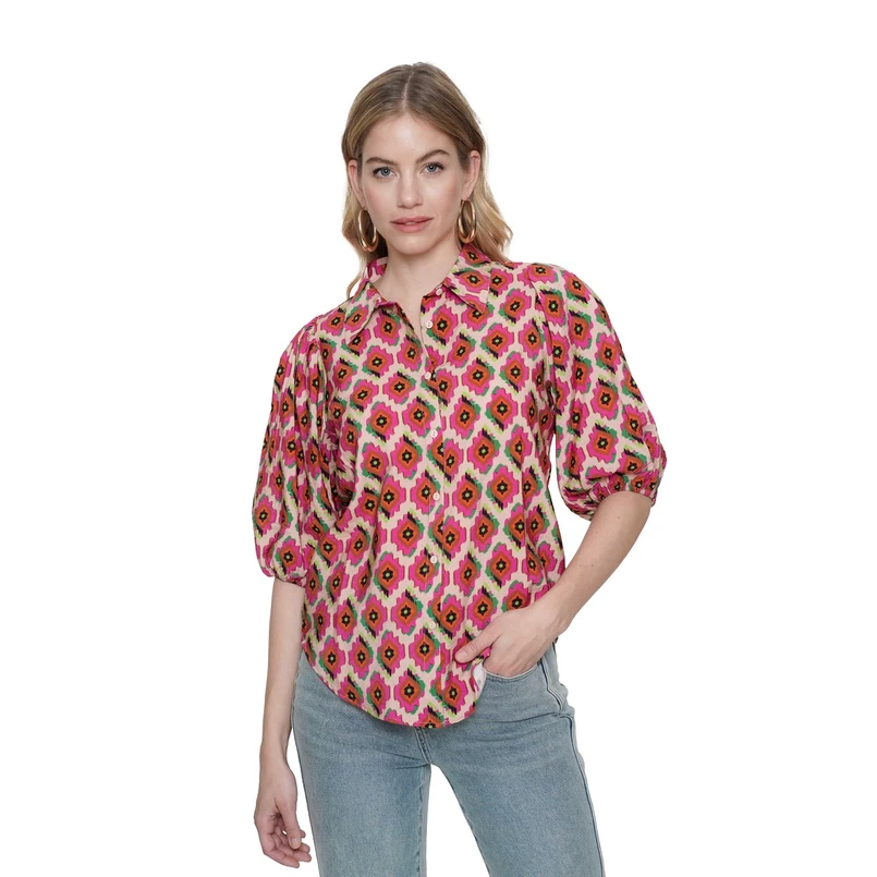 Geisha Dames Blouse 53258-20 Roze