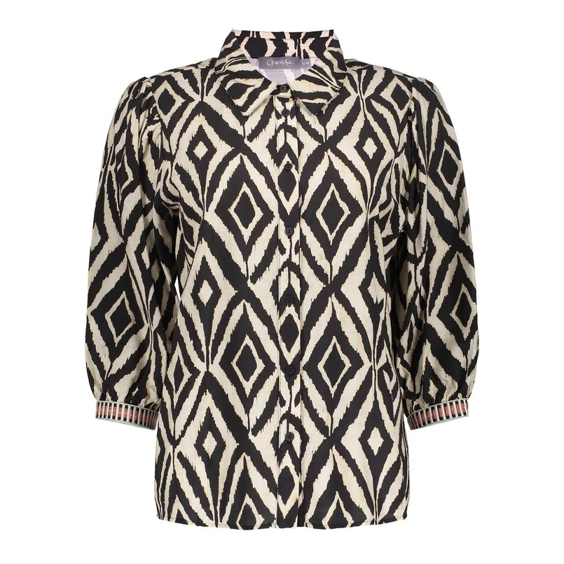 Geisha Dames Blouse 53261-20 Zwart