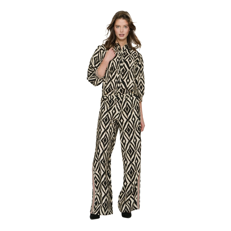 Geisha Dames Blouse 53261-20 Zwart