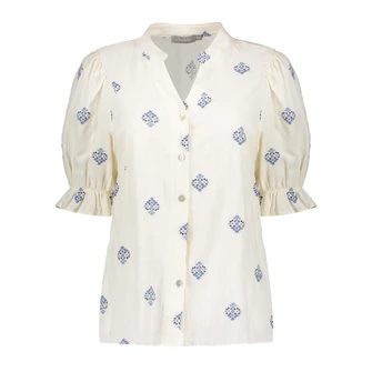 Geisha Dames Blouse 53388-70 OFF-WHITE