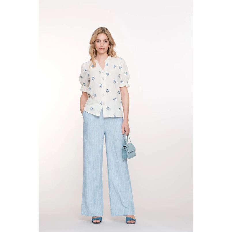 Geisha Dames Blouse 53388-70 OFF-WHITE