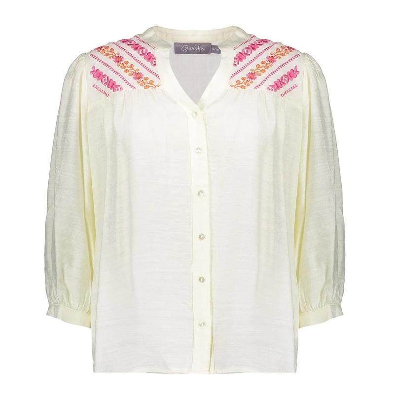 Geisha Dames Blouse 53401-14 OFF-WHITE