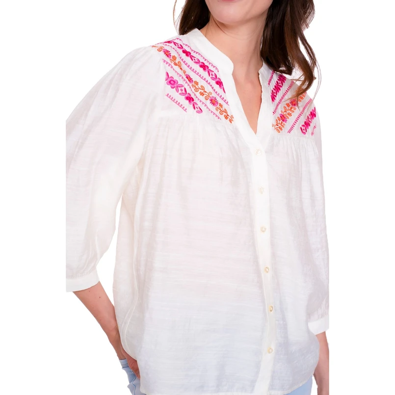 Geisha Dames Blouse 53401-14 OFF-WHITE
