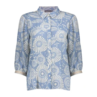Geisha Dames Blouse 53450-20 Bleu