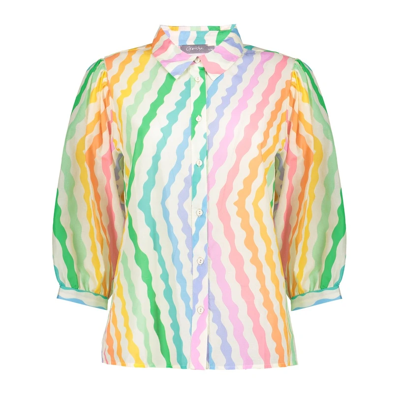 Geisha Dames Blouse 53467-20 OFF-WHITE