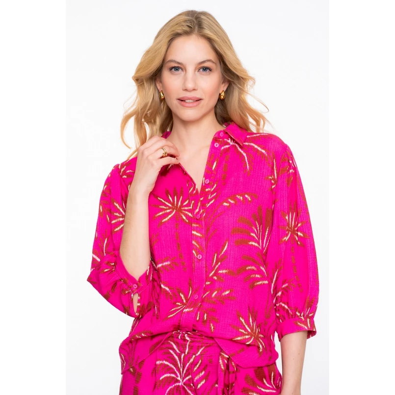 Geisha Dames Blouse 53488-20 Fuchsia