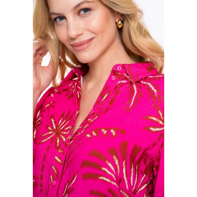 Geisha Dames Blouse 53488-20 Fuchsia