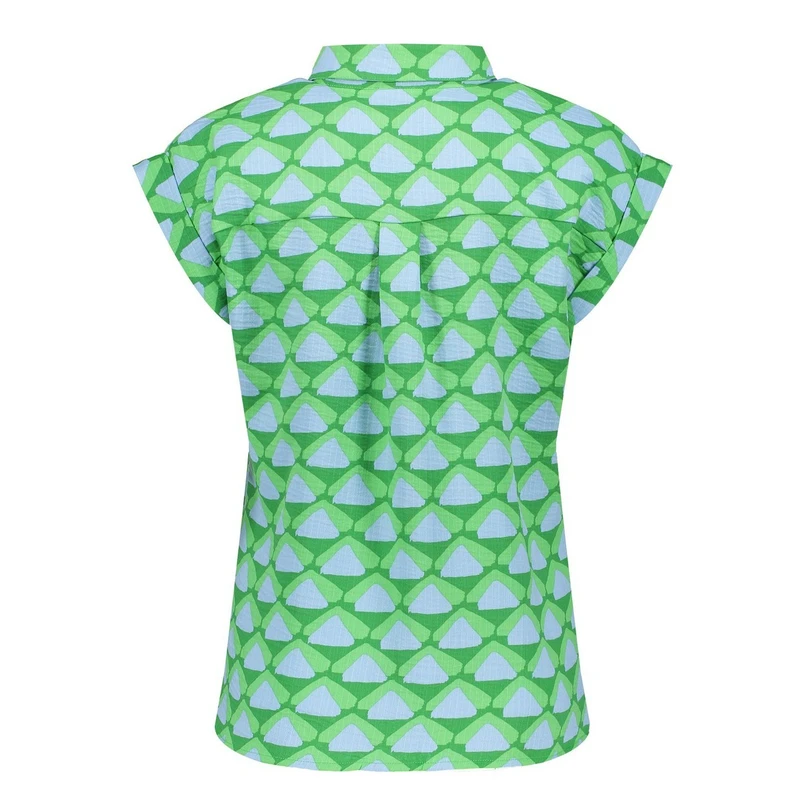 Geisha Dames Blouse 53489-20 Groen dessin